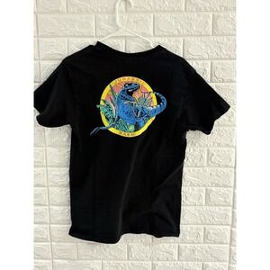 JURASSIC PARK MENS SHIRT SIZE MEDIUM COTTON BLACK SHORT‎ SLEEVE BACK LOGO